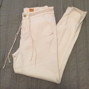 Anthropologie Pilcro Slim Linen Ankle Pant